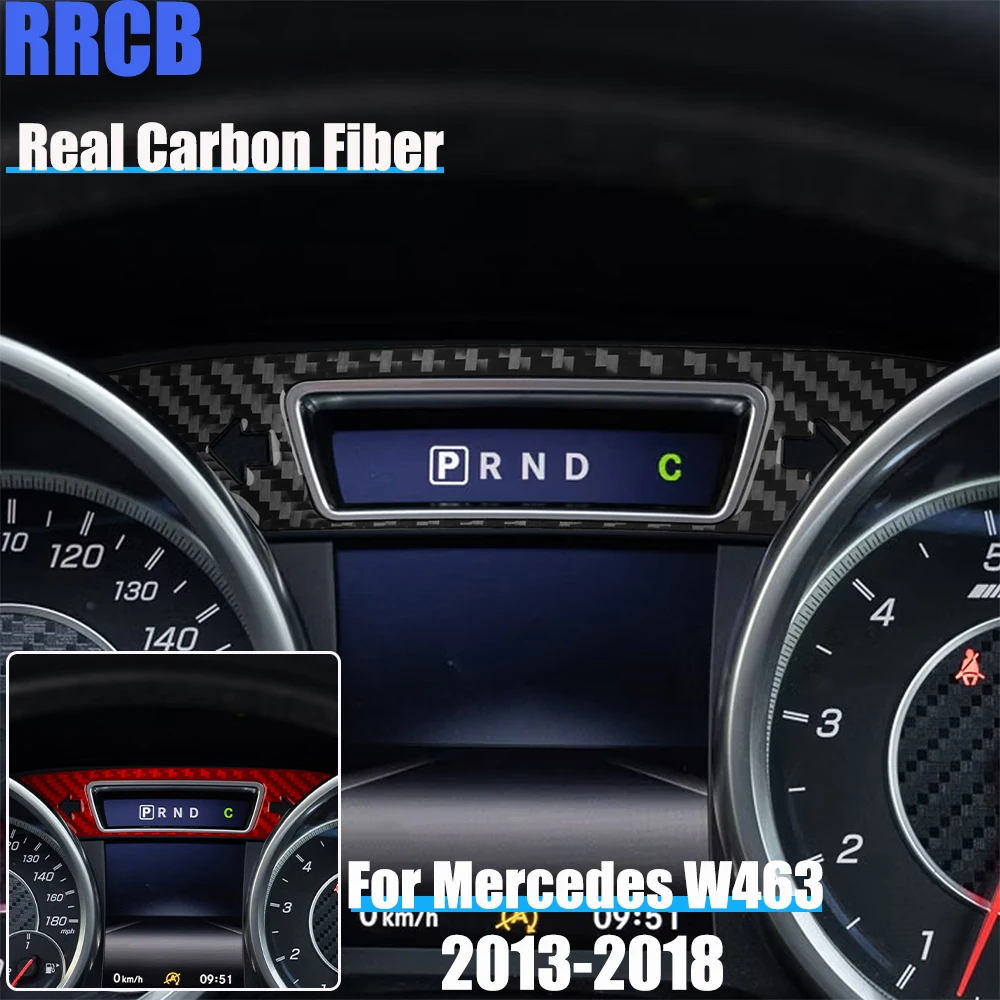 Real Carbon Fiber Car Accessories Speedometer Soft Cover Sticker For Mercedes Benz G Class W463 G500 G63 G65 G350d 2013-2018