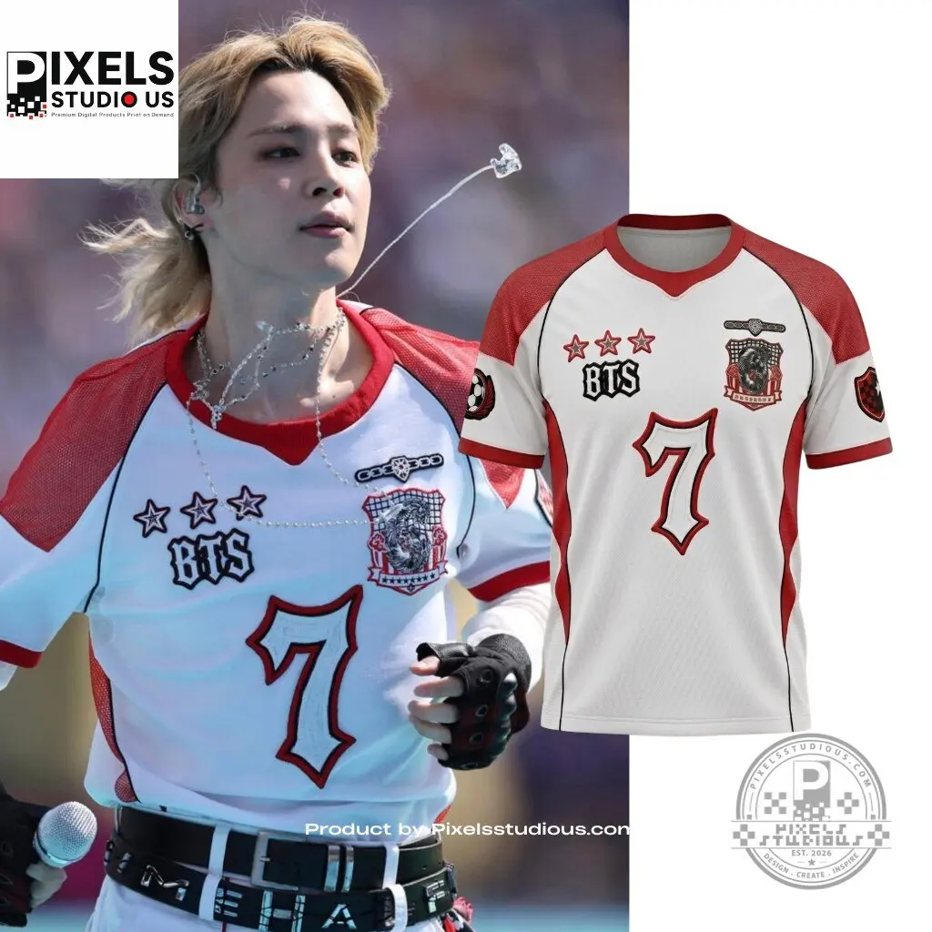 Nouveau Maillot de Football K-pop 2026 pour Fans d'Idoles - T-shirt Commémoratif BTS pour la Famille - Maillots Assortis