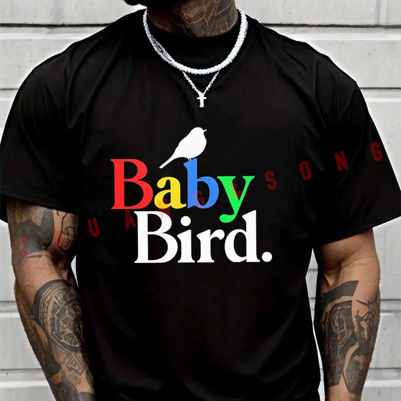 

Мужская модная футболка с графическим принтом Baby Bird, повседневные модные футболки на лето, удобные топы с короткими рукавами