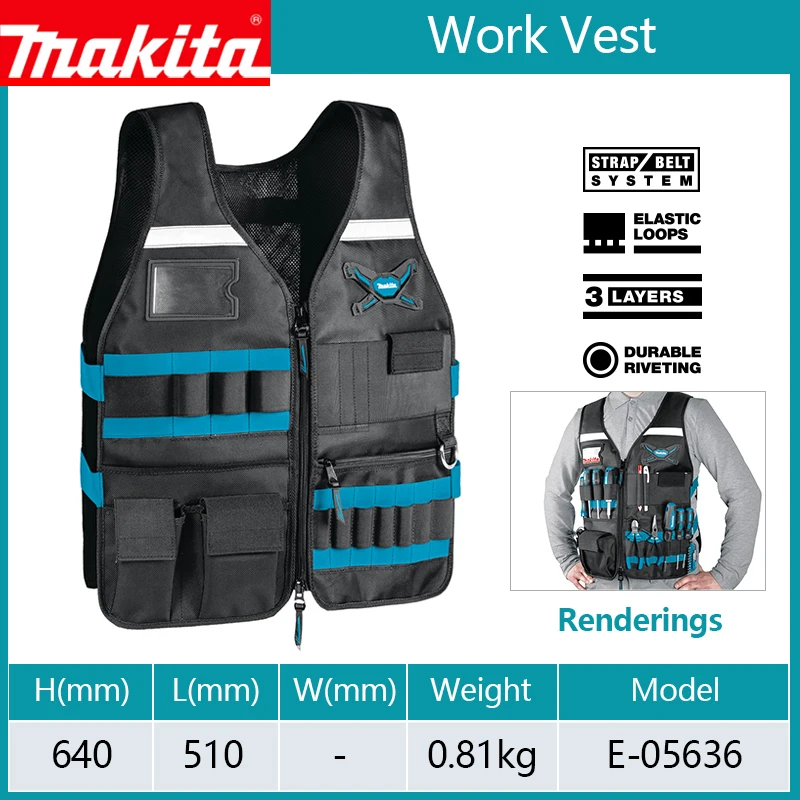 Makita Storage Pocket Fixing Pouch Electrician Hand Drill Tools Kit High-Altitude Sling Fixed Bracket Multi-functional Belt Bag