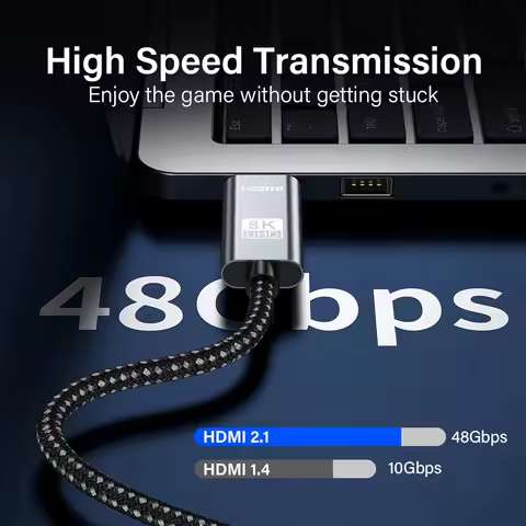 Certified 8K HDMI 2.1 Cable High Speed For PS5 Xbox S X Steam Deck Switch Xiaomi Box Smart TV ARC HDR HDCP 2 3 5 Meter Long Wire