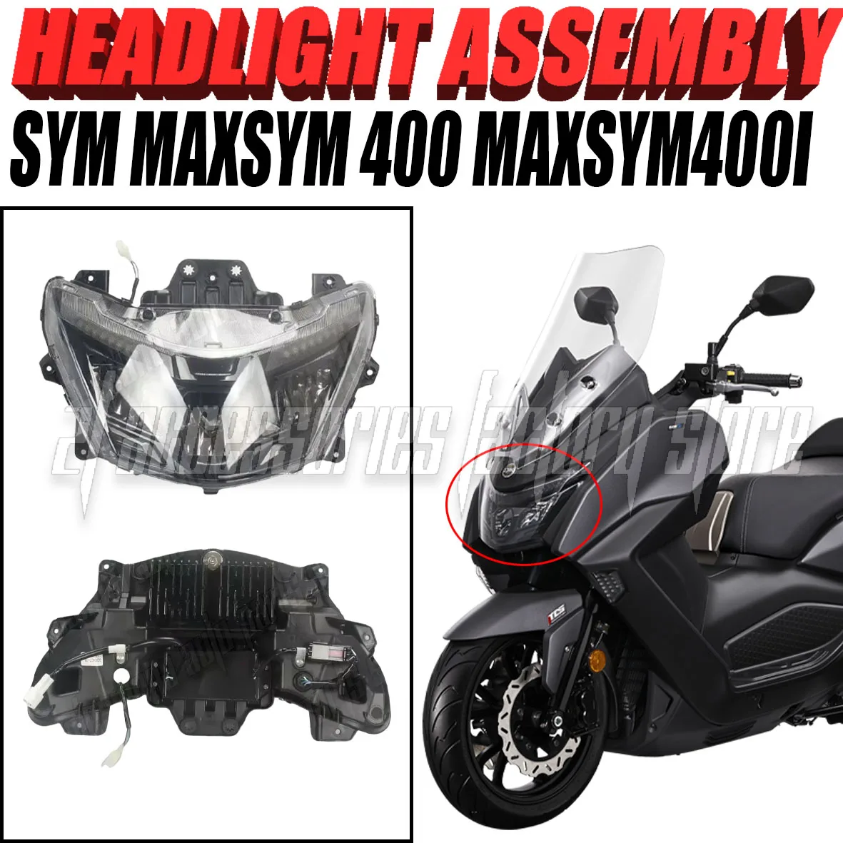 

Передняя фара для мотоцикла SYM MaxSym 400i 400 Maxsym400i Maxsym400 SYM MaxSym 400i 400 Maxsym400i Maxsym400, новинка