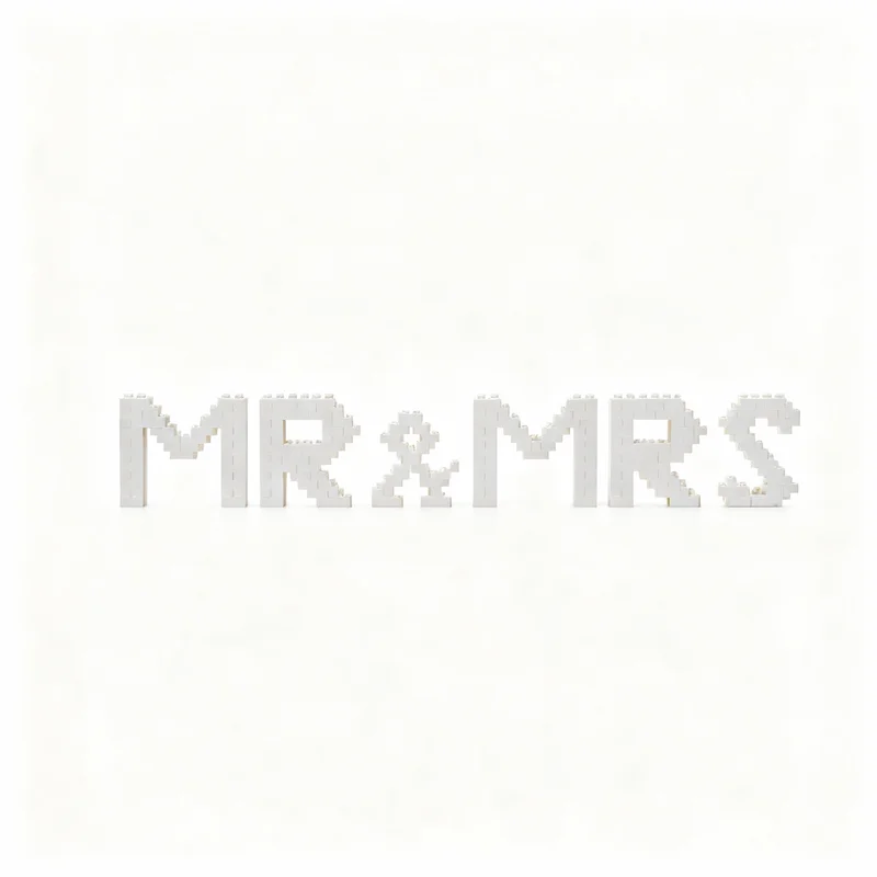 637pcs MOC Mr Mrs Wedding Table Decoration Seasonal Valentine Model Building Blocks Architecture Toys Christmas Gifts Education image 2