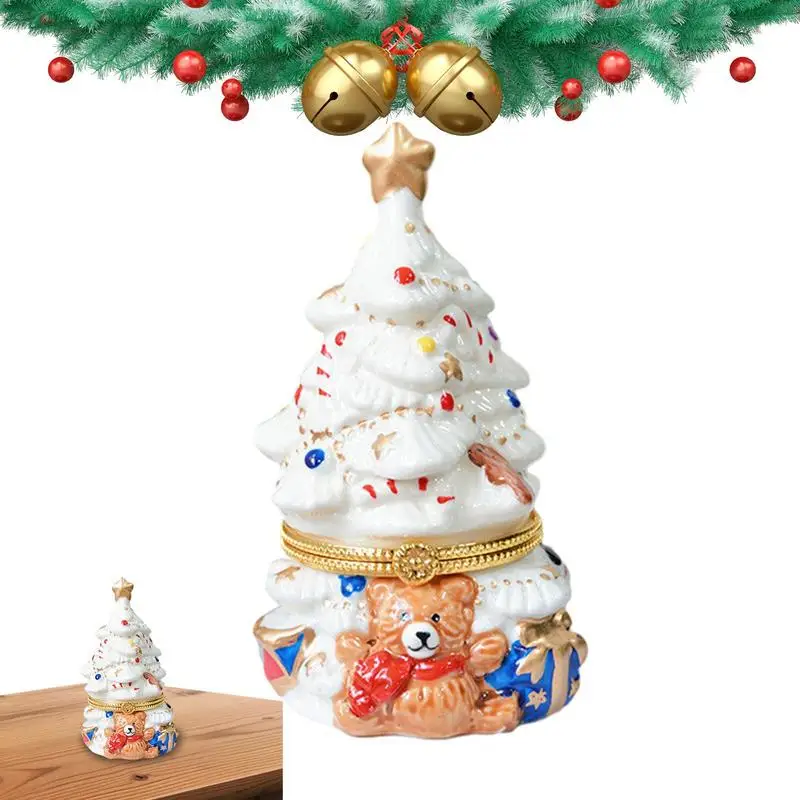 Ceramic Christmas Table DIY Table Top Ornament Christmas Tree Painted Sign Christmas Desktop Ornament Table Figurine Gift