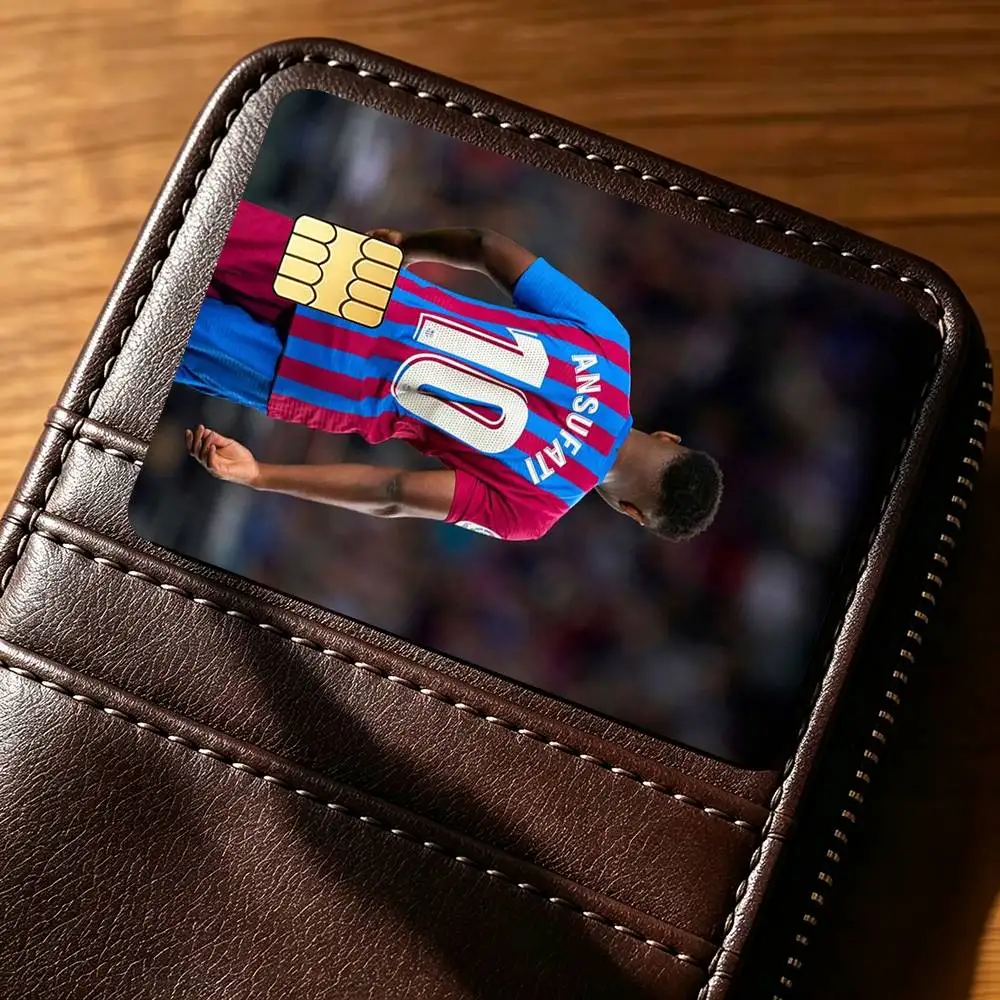 A-Ansu Fati F-Football Athlete Credit Card HD Stickers Game Card Decal Small Chip Waterproof Sticker Gift