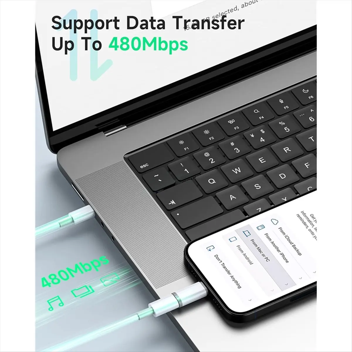 For Apple Interface to Typec Adapter, for Apple Interface Female to Typec Male Adapter, C-Type Device, C-Type Connector