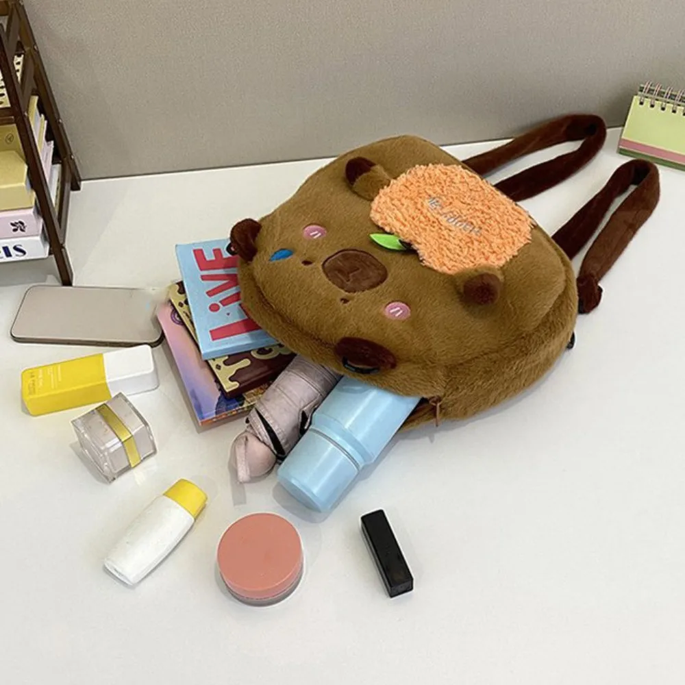 Zaino Capyabri ripiene regalo per bambini Borsa Capyabra morbida Borsa per bambole simpatico cartone animato Regali