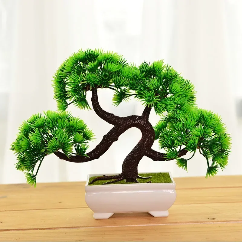 

Green Artificial Pine Tree Monstera Persian Grass Eucalyptus Plants Bonsai Home Accessories Bedroom Living Room Decor fake Plant