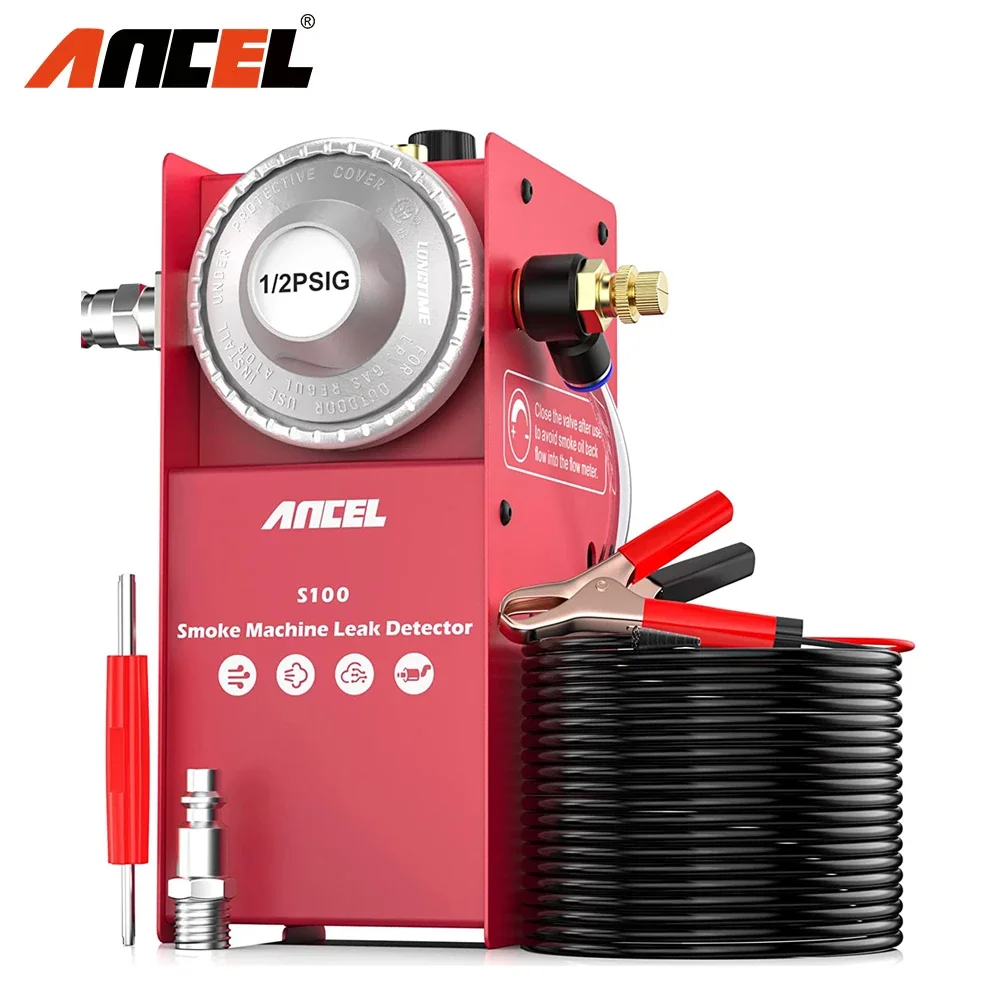 

Professional Car Smoke Leak Detector ANCEL S100 Cooling Fuel Tank System Oil Leaks Automotive EVAP Leak Decetor Test Diagnostic