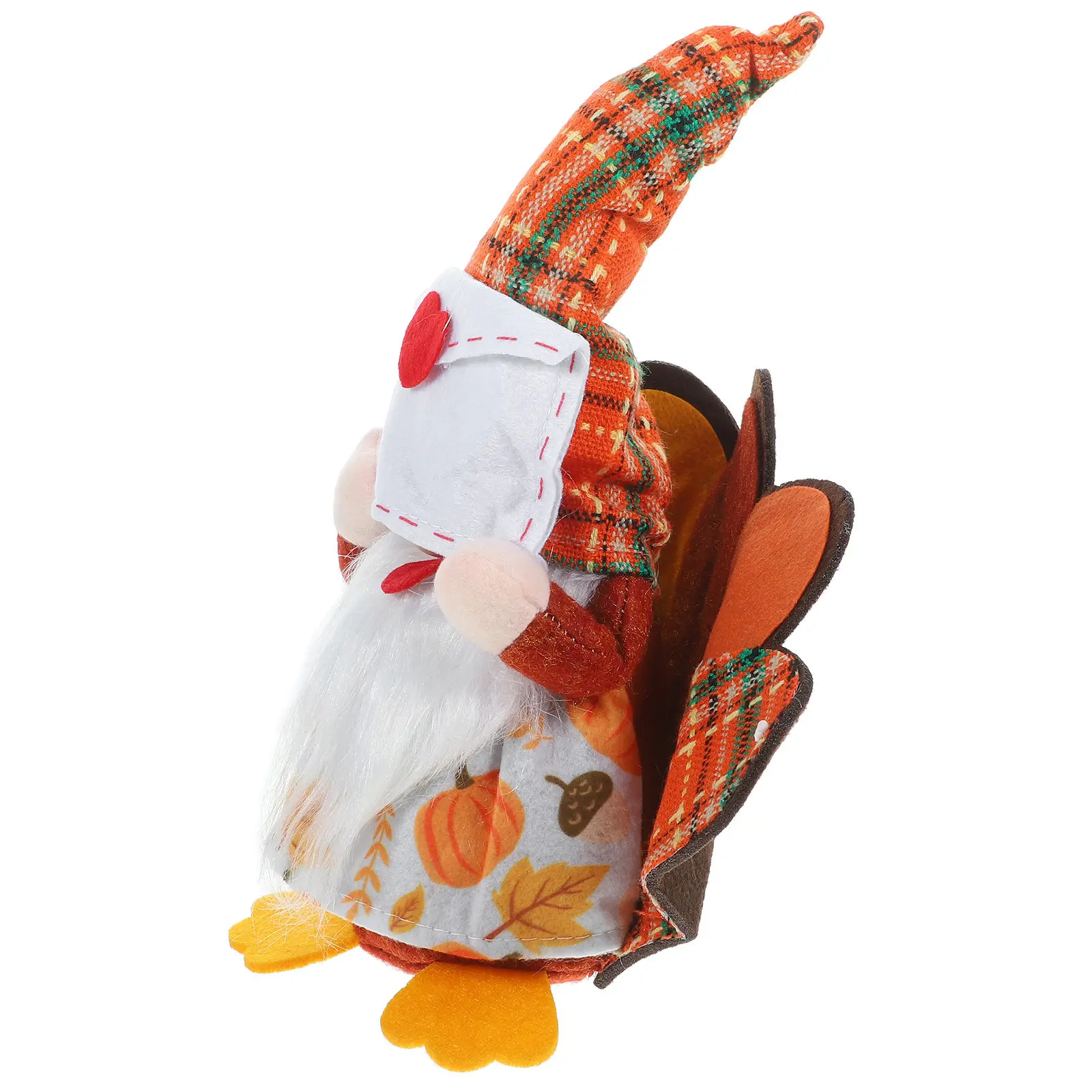 

1Pcs Turkey Thanksgiving Faceless Cloth Decoration Orange Creative Cute Home Festival Ornament Harvest Party Table Decor
