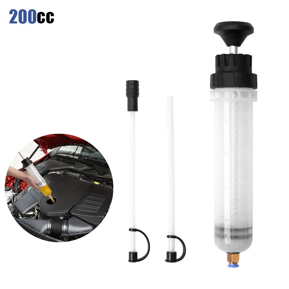 200CC Car Oil Fluid Extractor Portable Needle Tube Automotive Fuel Brake Liquid Extraction Transfer Filling Syringe Car Oil Pump