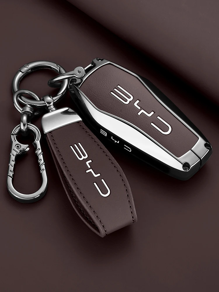 Autoschlüsselhülle für BYD Dolphin Mini Song Plus King Schlüsselanhänger-Schutz Yuan Pro Atto 8 SeaLion 7 6 Atto 2 3 Zubehör aus Zinklegierung – Detail 4