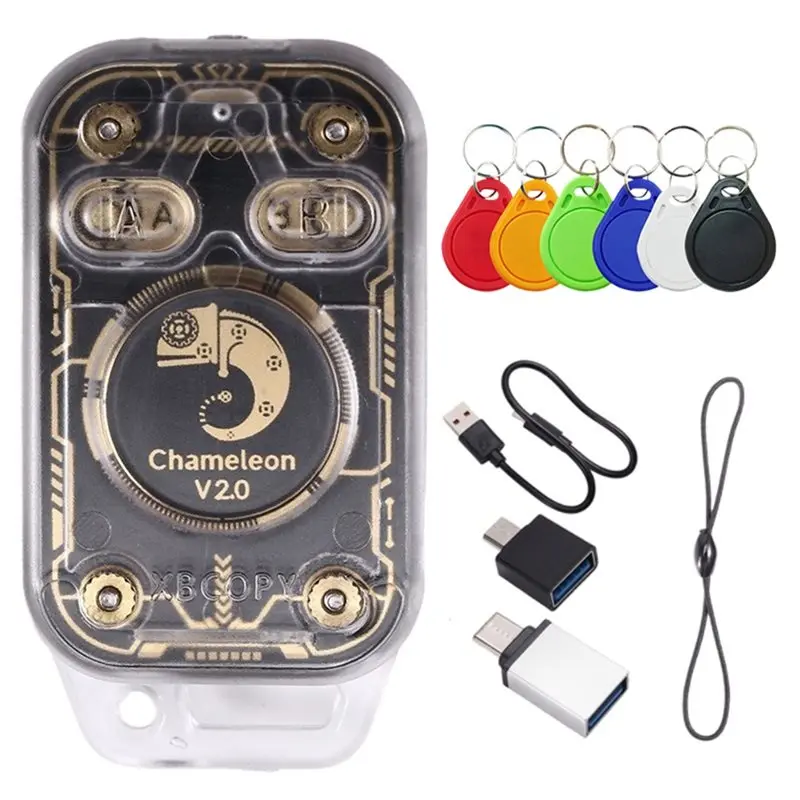[NEW A09R!】 Chameleon V2.0 125K 13.56Mhz RFID Smart Chip Reader Emulator+ 6XUID Keychain NFC Duplicator Ultra Card Decoding Func