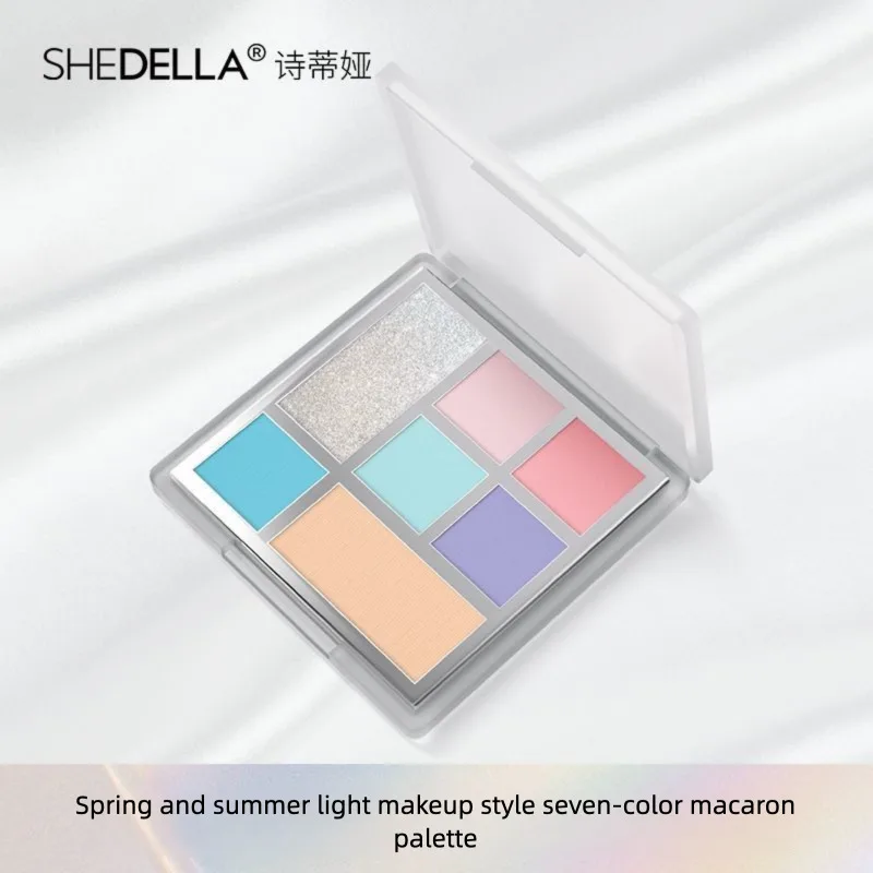 Ombretto a 7 colori Sitiya 2025 Nuova tavolozza di tè al latte color dopamina calda estiva leggera Trucco nudo multicolore