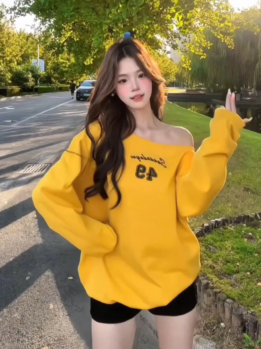 

Off Shoulder T-Shirt Womens Cute Stuff Leopard Harajuku Body Vintage Egirl Bow Tie Stitch Detail With Long Sleeves Breathable GF