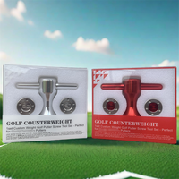 1Set Red / Silvery GolfChoice Weight Golf Custom Putter Screws Weights Compatible with Titleist Scotty Camero