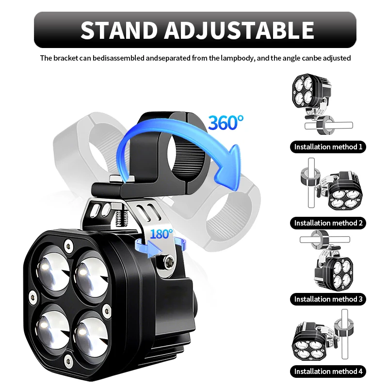 

1 комплект универсальных светодиодных противотуманных фар для мотоциклов, 2-цветные прожекторы для KTM 690/890/1290/Freeride EXC/RC 8C/RC 200/SX-E 5