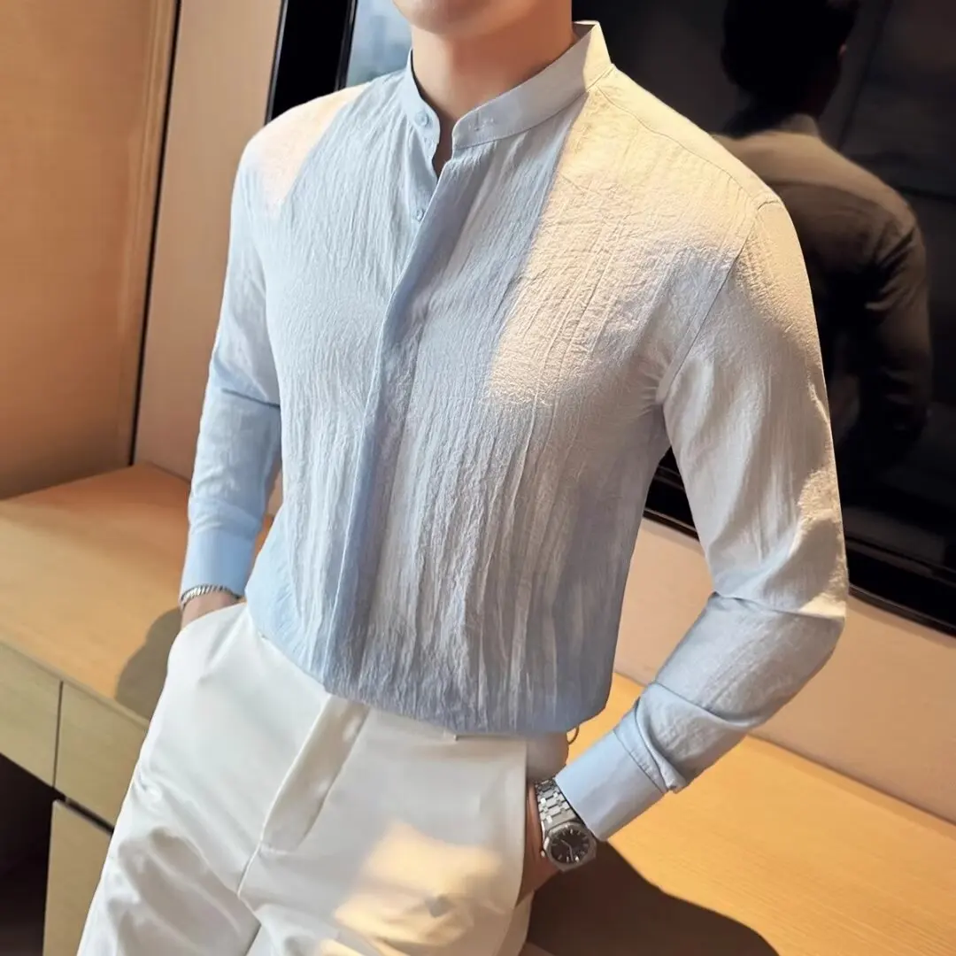 Shirtless Clothing Long-sleeved Shirt Japanese Hong Kong Style Ins Loose Shirt Boys Summer Trendy Versatile Casual Jacket