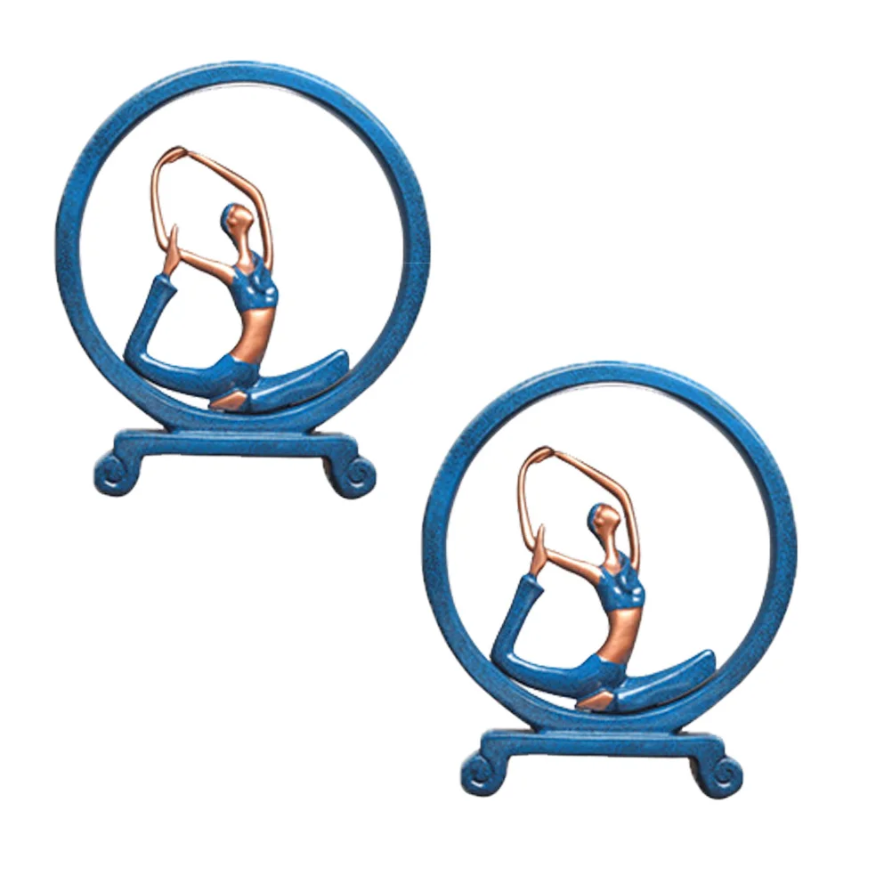 

1Pcs Resin Yoga Sculpture Handmade Delicate Craft Home Office Car Decoration Resin Ornament Gift Ornament