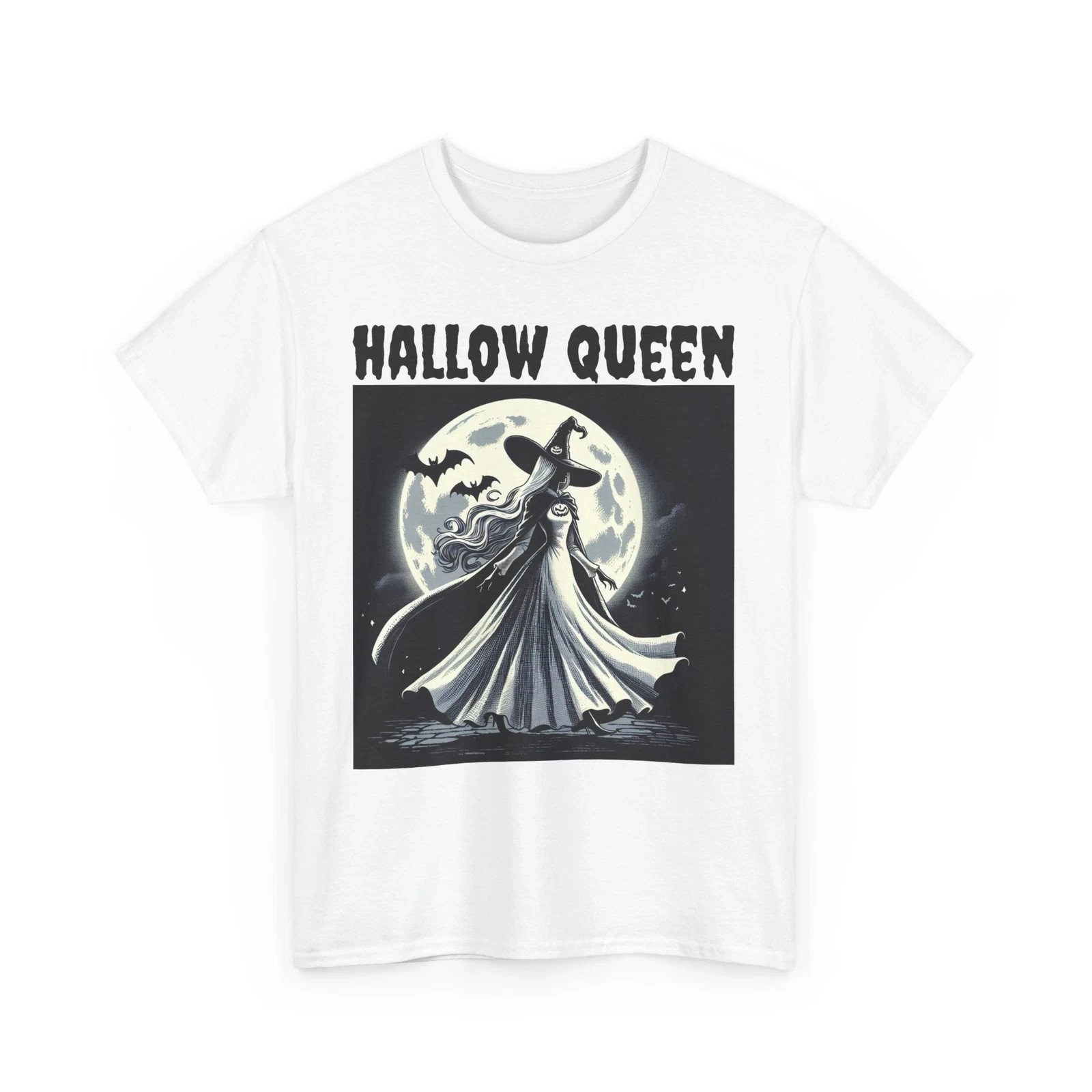 

Мужская и женская забавная футболка на Хэллоуин, жуткая футболка Hallow Queen, уличная одежда унисекс, свободная повседневная праздничная одежда с короткими рукавами