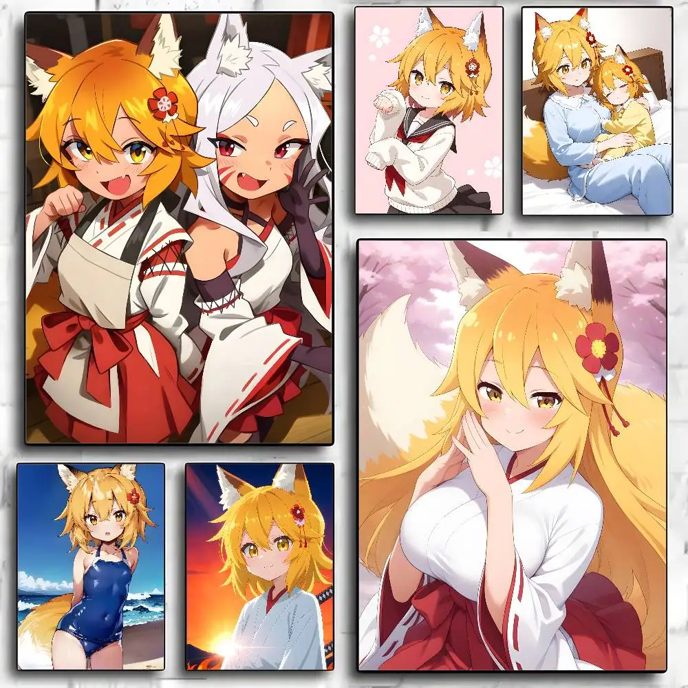 The Helpful Fox Senko San Cartoon Poster HD Art Sticky Wall Waterproof Home Living Room Bedroom Bar Aesthetic Decoration