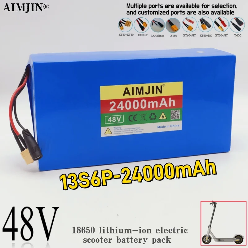 

13S6P 48V 24Ah 18650 Lithium Battery Pack 1000W High Power 54.6V built-in BMS for outdoor power tool backup battery