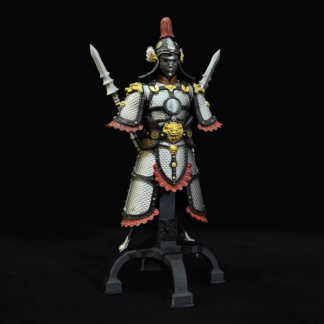 195mm Song Dynasty General Armor Epoxy Resin Handmade Hand-Painted Desktop Home Decor Figurine