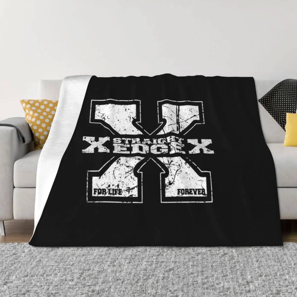 

Straight Edge Saying Quote For Straight Edger Lifestyle XXX Straight Edge Saying & Gift For Edger Society Throw Blanket