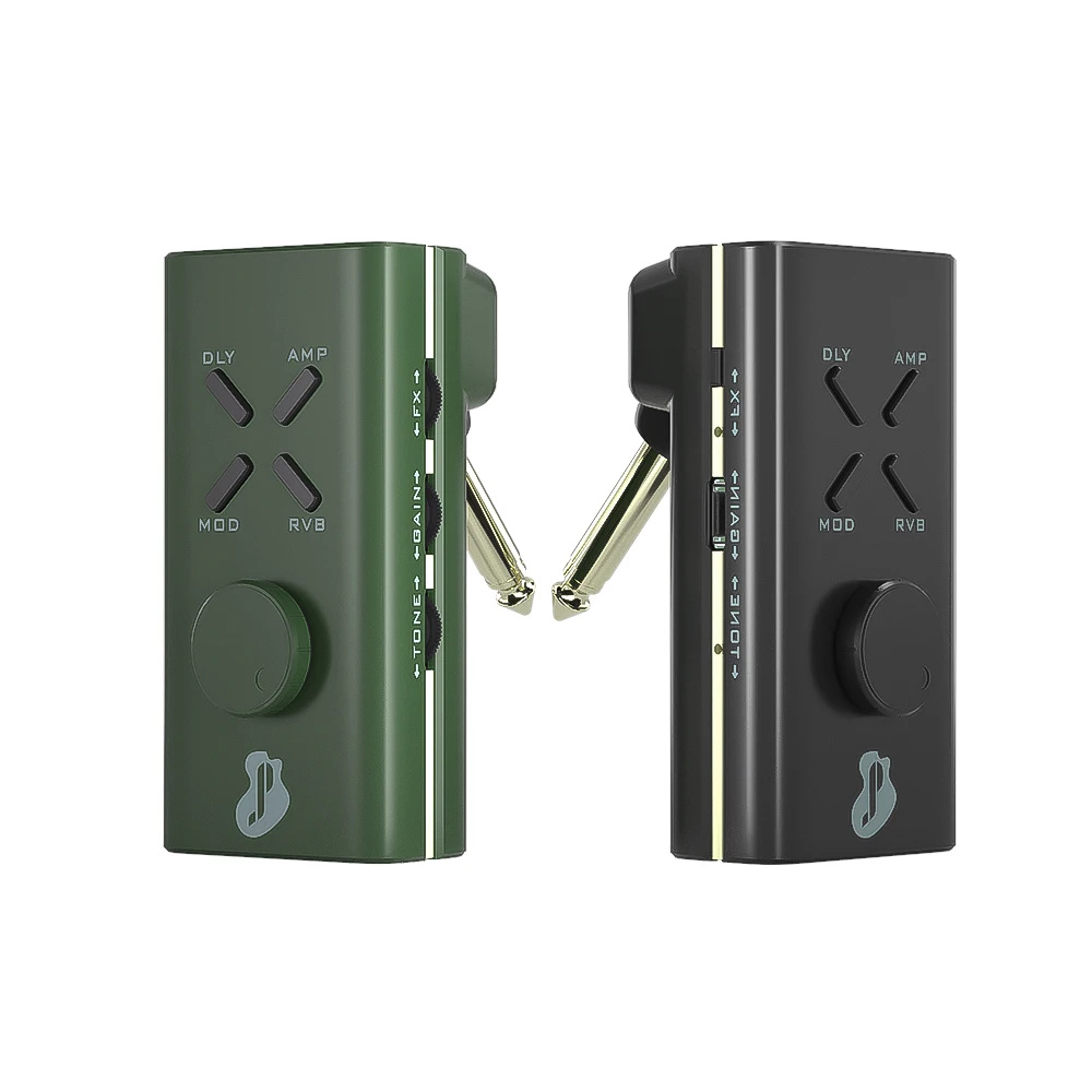 JUSTPRO Guitar Headphone Amp Mini Portable Rechargable Guitar Headphone Amplifier  with 24 Guitar Effects