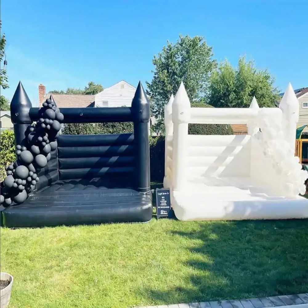 wholesale Commercial Black Inflatable Bounce House Kids Toddler Inflatable Castle Moon Jumpers Outdoor Trampoline For Sale