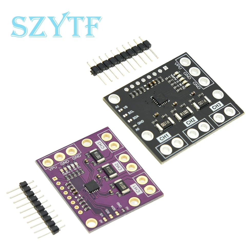 I2C SMBUS INA3221 Trójkanałowy monitor napięcia zasilania bocznikowego Moduł płytki czujnika Wymień INA219 na piny