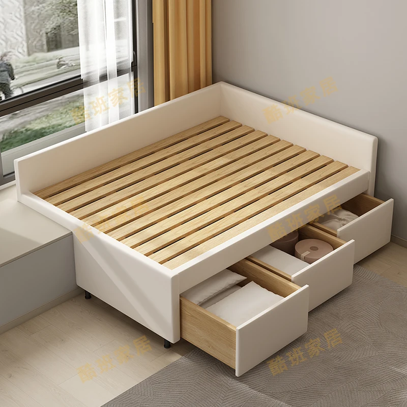 

Customizable bay window splicing bed with guardrail tatami small apartment window sill