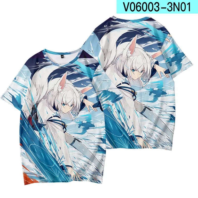 Cartoon Anime Azur Lane 3D Kawaii Character Printed T-shirts Fashion Men Women Harajuku Short sleeved Tees kids Cosplay Clothing