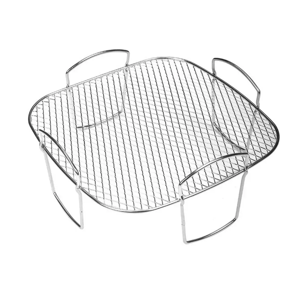 

Stainless Steel Mesh Air Fryer Baking Rack Stackable Handle Oven Grilling Self Food-Grade Heat-resistant Steaming Cooling Grid