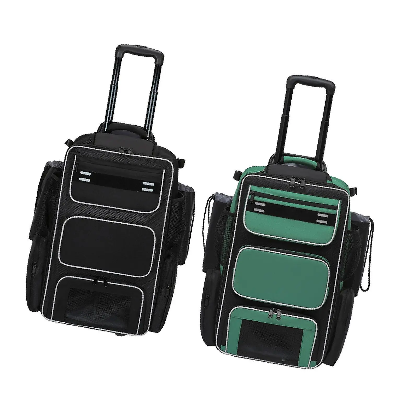 

Rolling Baseball Bag with Wheels,Equipment Bag Waterproof Softball Trolley with Shoe Compartment for Player Training Adults