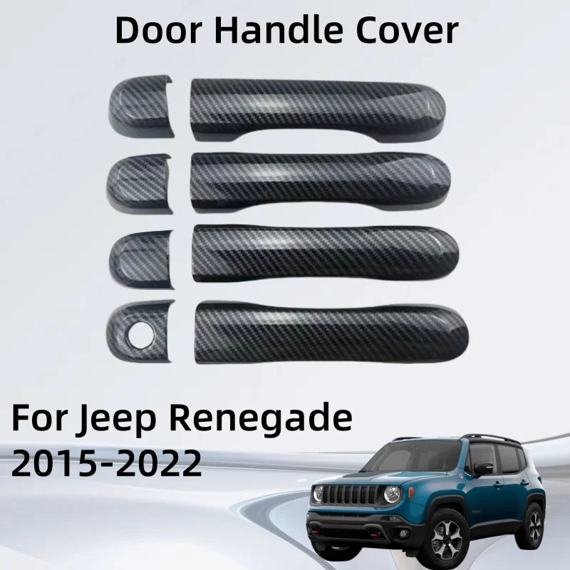 

Door Handle Cover For Jeep Renegade 2015 2016 2017 2018 2019 2020 2021 2022 Car Accessories Components Decorate Trim Paste Style