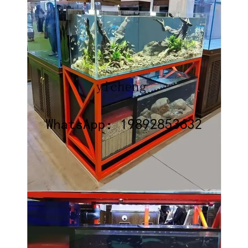 X7  large living room household industrial wind stream tank fish tank bottom filter double dragon fish tank