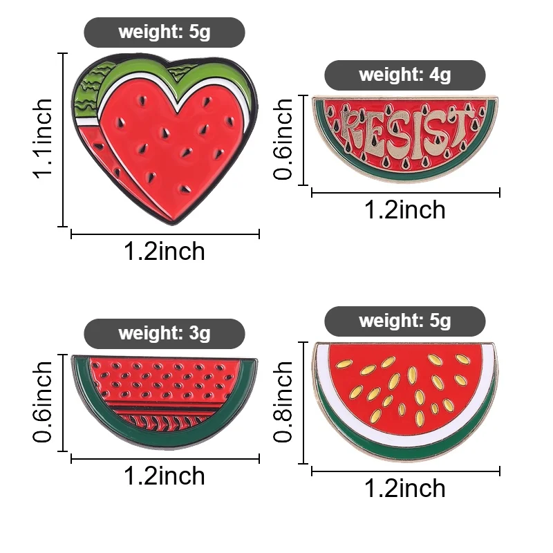 Resist Watermelon Pin Fruit Enamel Brooch with Gold Seed Watermelon Design Accessory for Daily Wear Quirky Attitude Gift