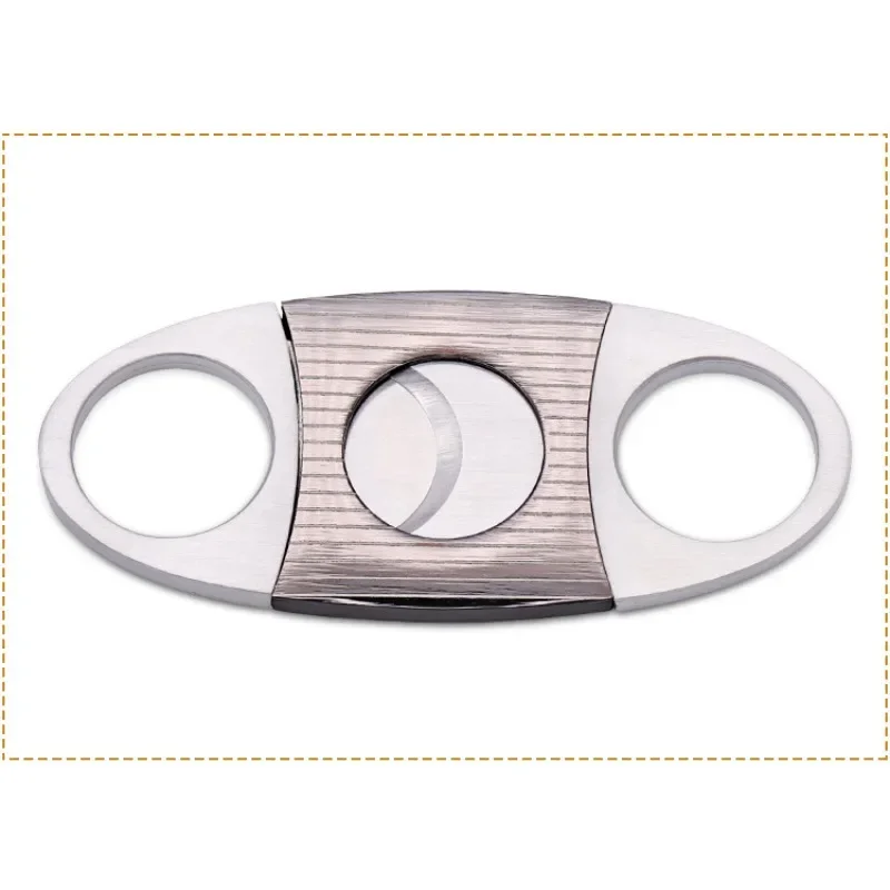 

Metal V-shaped Cigar Scissors Stainless Steel Brushed Cigar Scissors Business Gift