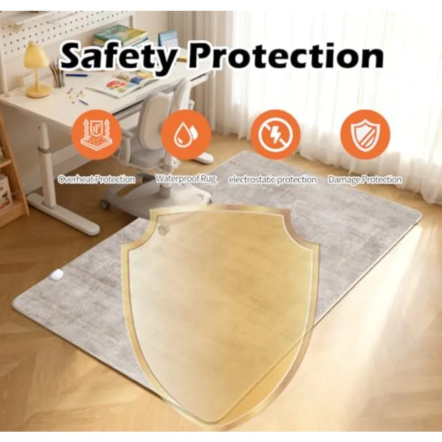 พรมไฟฟ้าอุ่น 35x55 นิ้ว พรมอุ่นนุ่มสบาย พร้อมตัวตั้งเวลา อุ่นเร็ว สำหรับสำนักงาน โซฟา ห้องอ่านหนังสือ