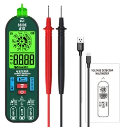 BSIDE A1X Voltage Tester Pen Multimeter Electronic USB Tester Breakpoint AC DC Non-Contact NCV Live Auto Diode Capacitance Hz