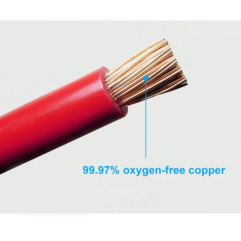 Battery Inverter Cable Set with Terminals 8/6AWG Stranded Copper Cord Solar Power Connection Wire with Lug