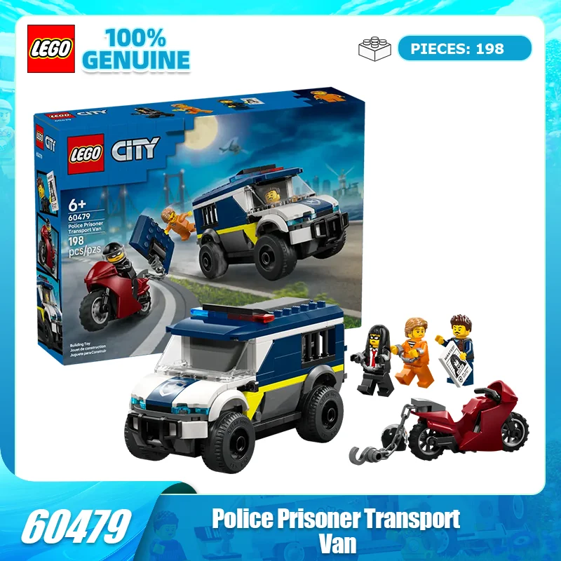 

LEGO Building Blocks City Series 60479 Police Chase and Prisoner Transport Car Boy Children's Toy Birthday Gift