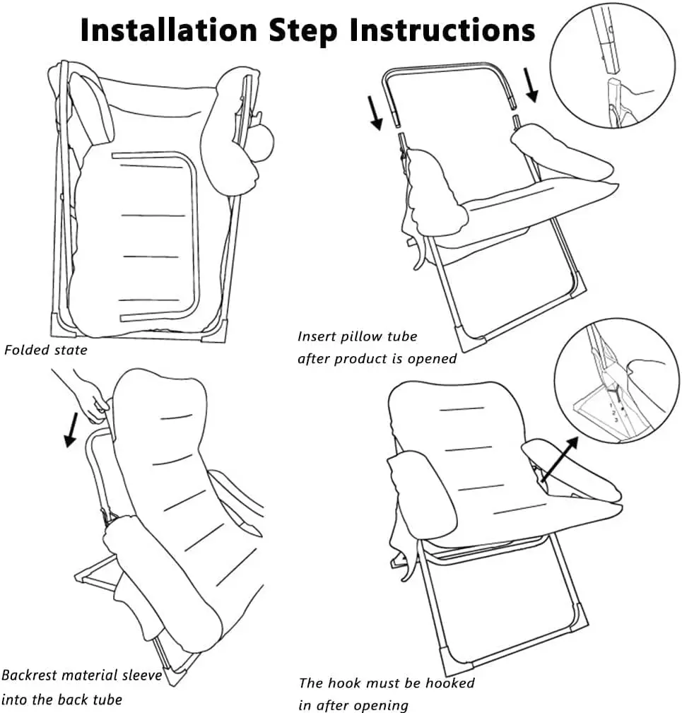 Lazy Chair with Ottoman & Armrest, Modern Comfy Folding Lounge Chair Reclining Sofa Leisure Chair Armchair with Footstool, Grey