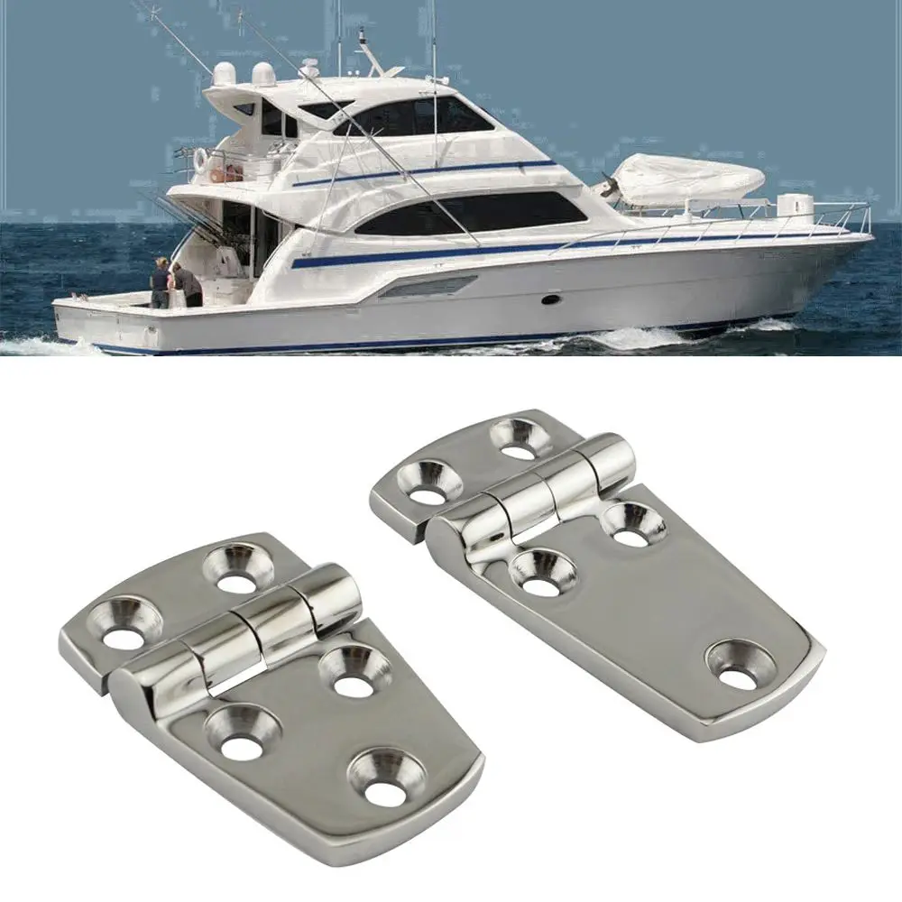 5 Holes Stainless Steel Boat Car RV Butt Hinge Flush Mount 180 Degree Marine Hardware