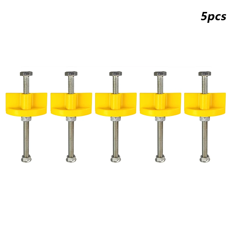 5pcs Manual Tile Locator Wall Tiles Regulator Height Adjustment Positioner Leveler Ceramic Fine Thread Rising Construction Tool