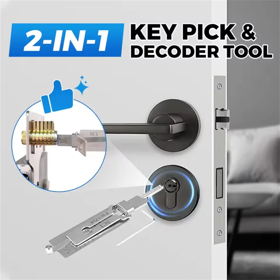 Stainless Steel Key Decoder Precision Hook And Pickup Hand Tool O-ring Pickup Kit Available Hook Tools Maintenance Repair Kit