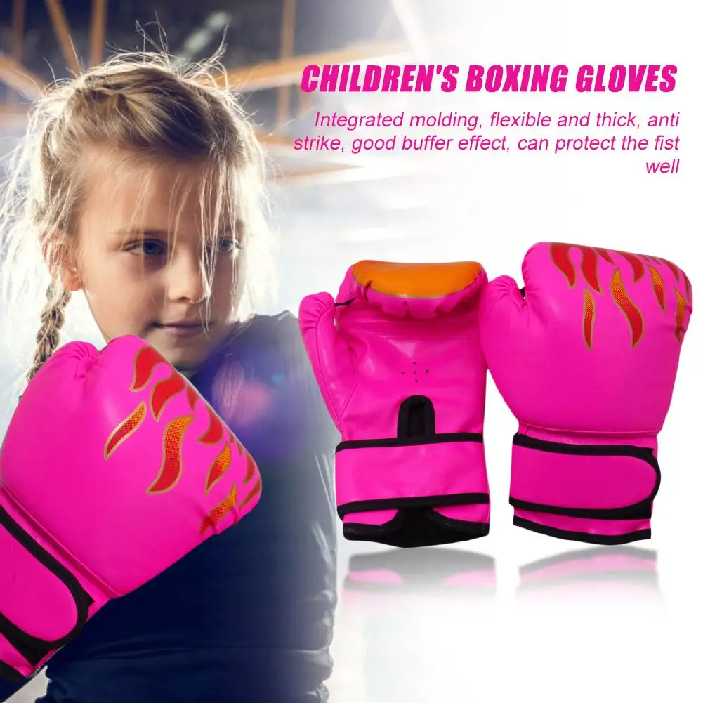 2pcs Kickboxing Boxing Gloves Breathable Children Kids Muay Thai Fighting Gloves