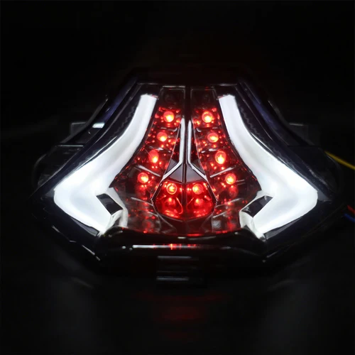 Imagen 2 del producto Para Yamaha MT03 MT25 MT07 YZF R3 R25 2013-2023 2021 2022 luz trasera de motocicleta señal de giro de freno luz trasera LED integrada