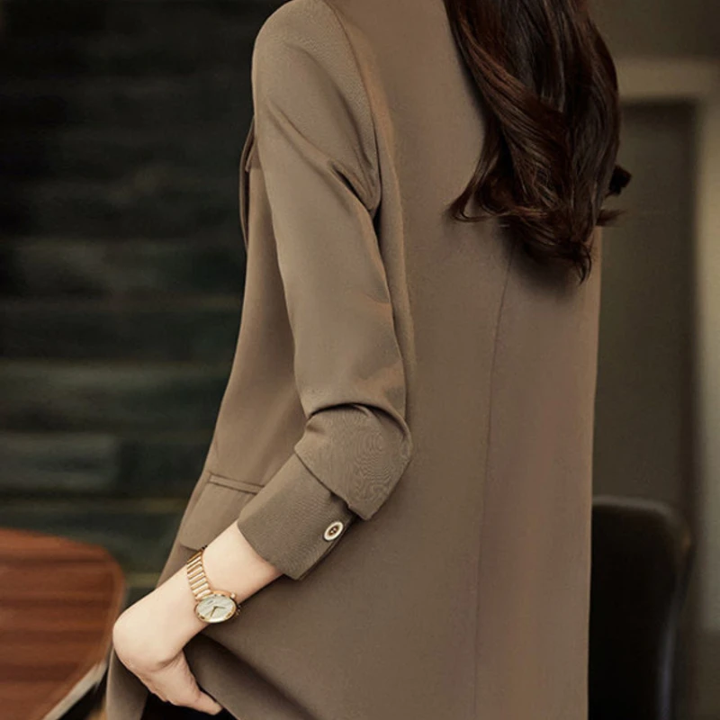 Women 2023 Blazers Solid Elegant Loose Simple Classic Fashionable Long Sleeve Temperament All-match Blazer Chic Clothing NEW